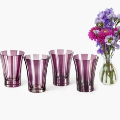 Aubergine Positano Glasses (Set of 4)