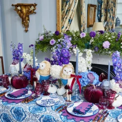 Aubergine Velvet Bow (Set of 4) - 20cm