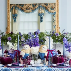 Aubergine Velvet Bow (Set of 4) - 20cm