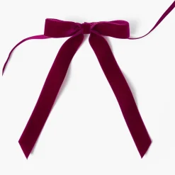 Aubergine Velvet Bow (Set of 4) - 20cm