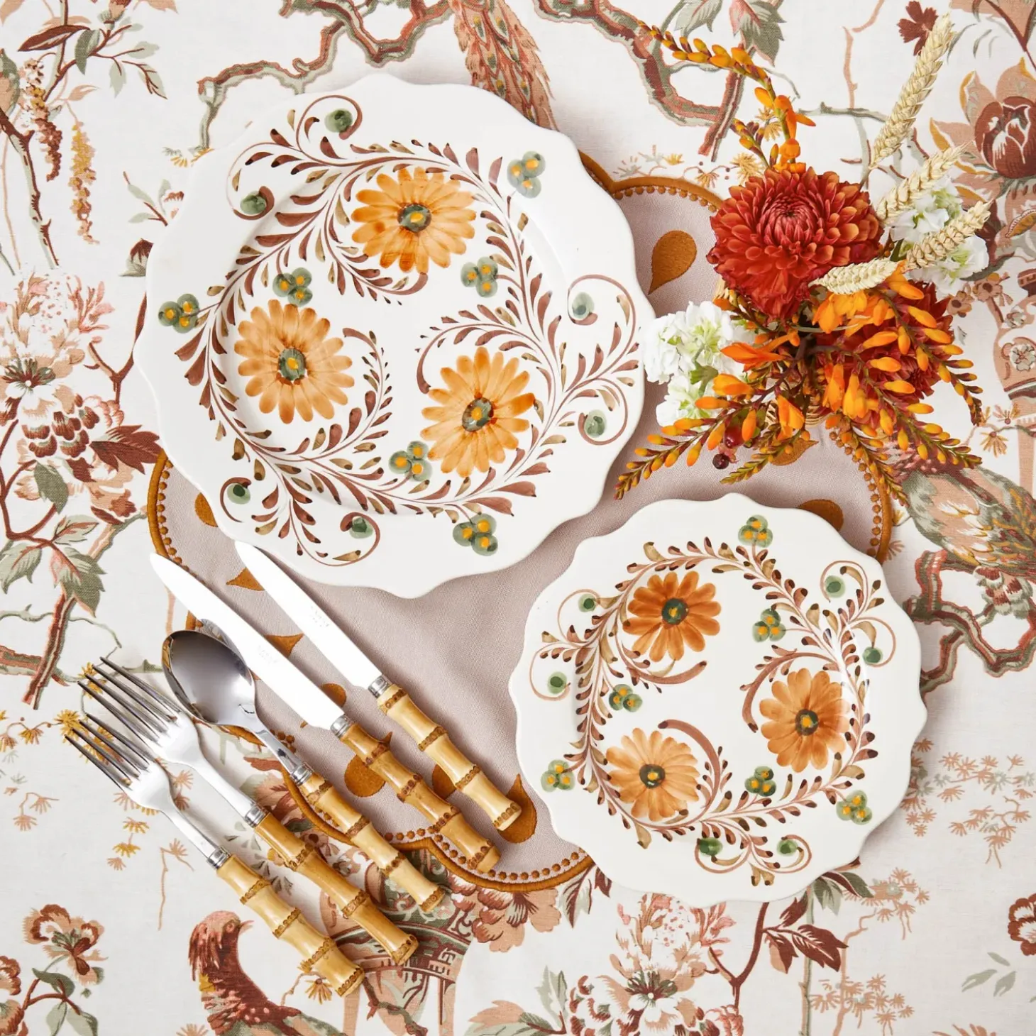 Autumn Flowers Dinner Plate