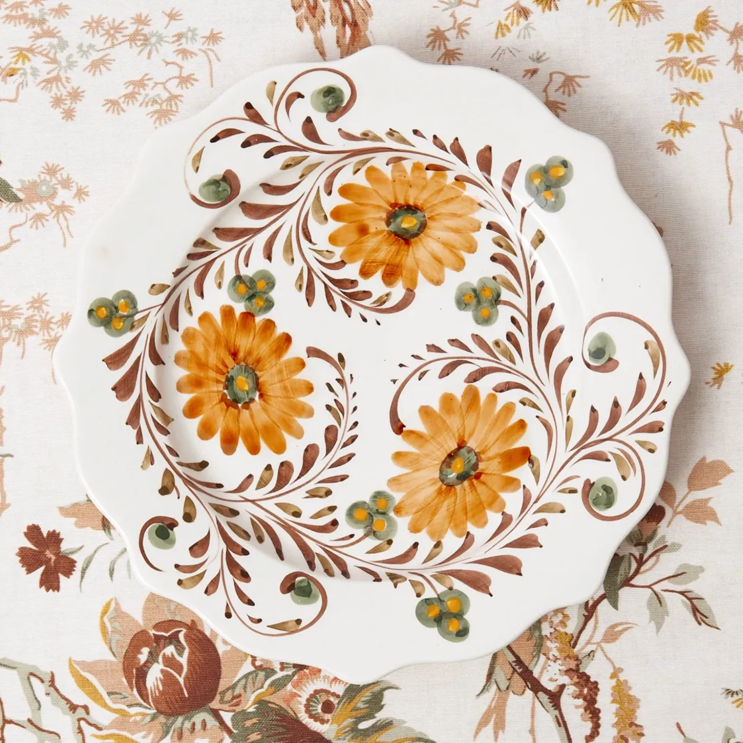 Autumn Flowers Dinner Plate