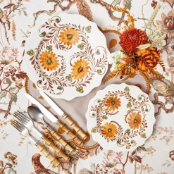 Autumn Flowers Dinner Plates (Set of 4)