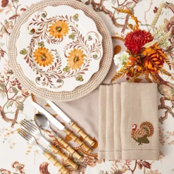 Autumn Flowers Dinner Plates (Set of 4)