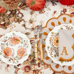 Autumn Flowers Starter Plates (Set of 4)