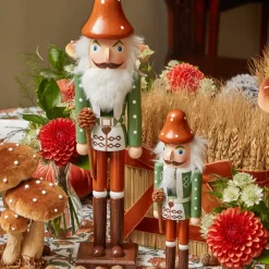 Autumnal Gnome Nutcracker (Pair) - 38cm
