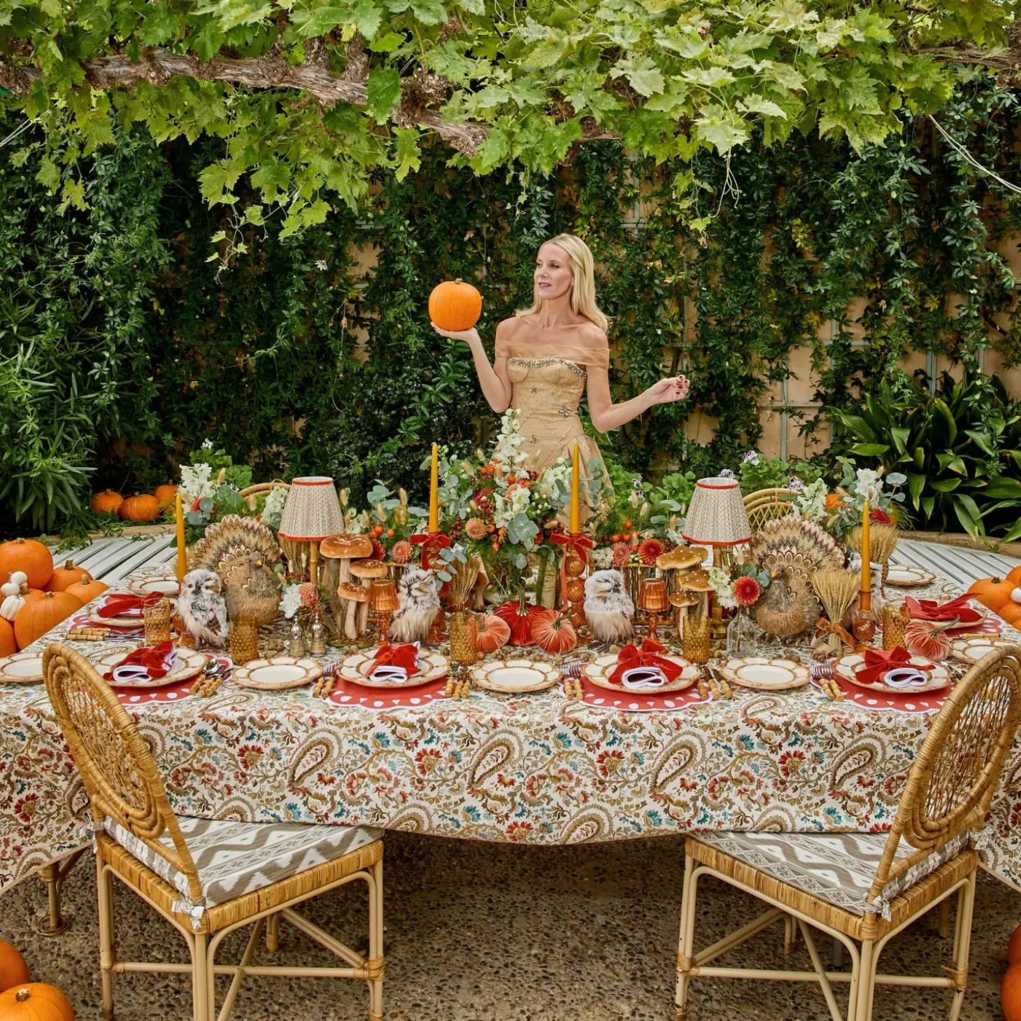 Autumnal Paisley Tablecloth
