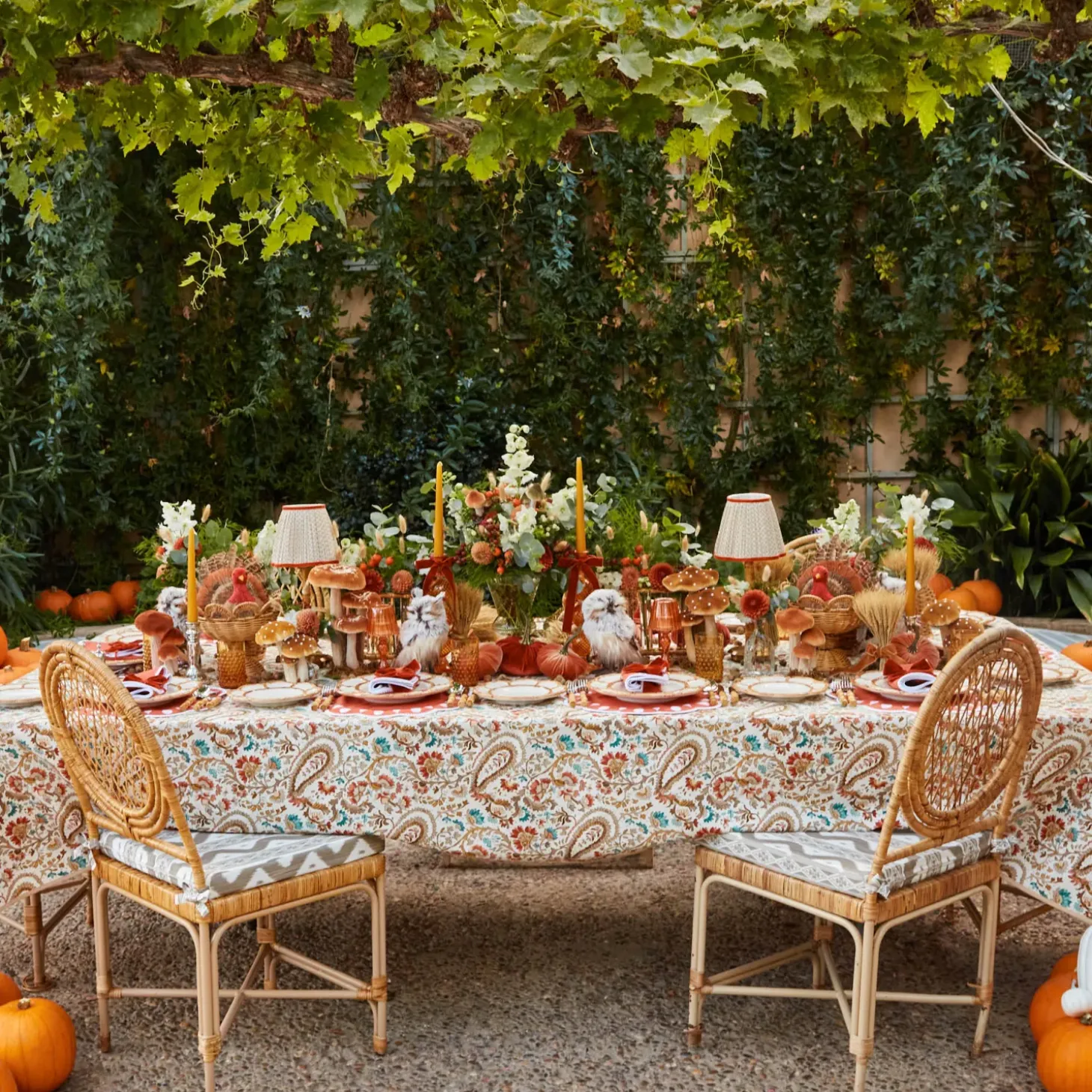 Autumnal Paisley Tablecloth