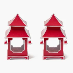Berry Red Mini Pagoda Lantern (Pair)