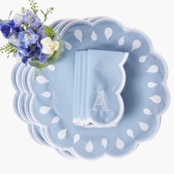 Bettina Blue & White Placemats & Napkins (Set of 4)