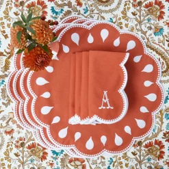 Bettina Burnt Orange Napkins (Set of 4)