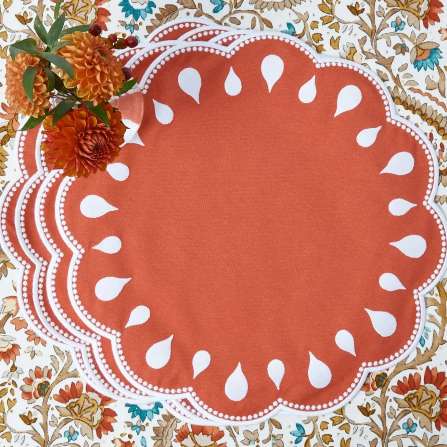 Bettina Burnt Orange Placemats (Set of 4)