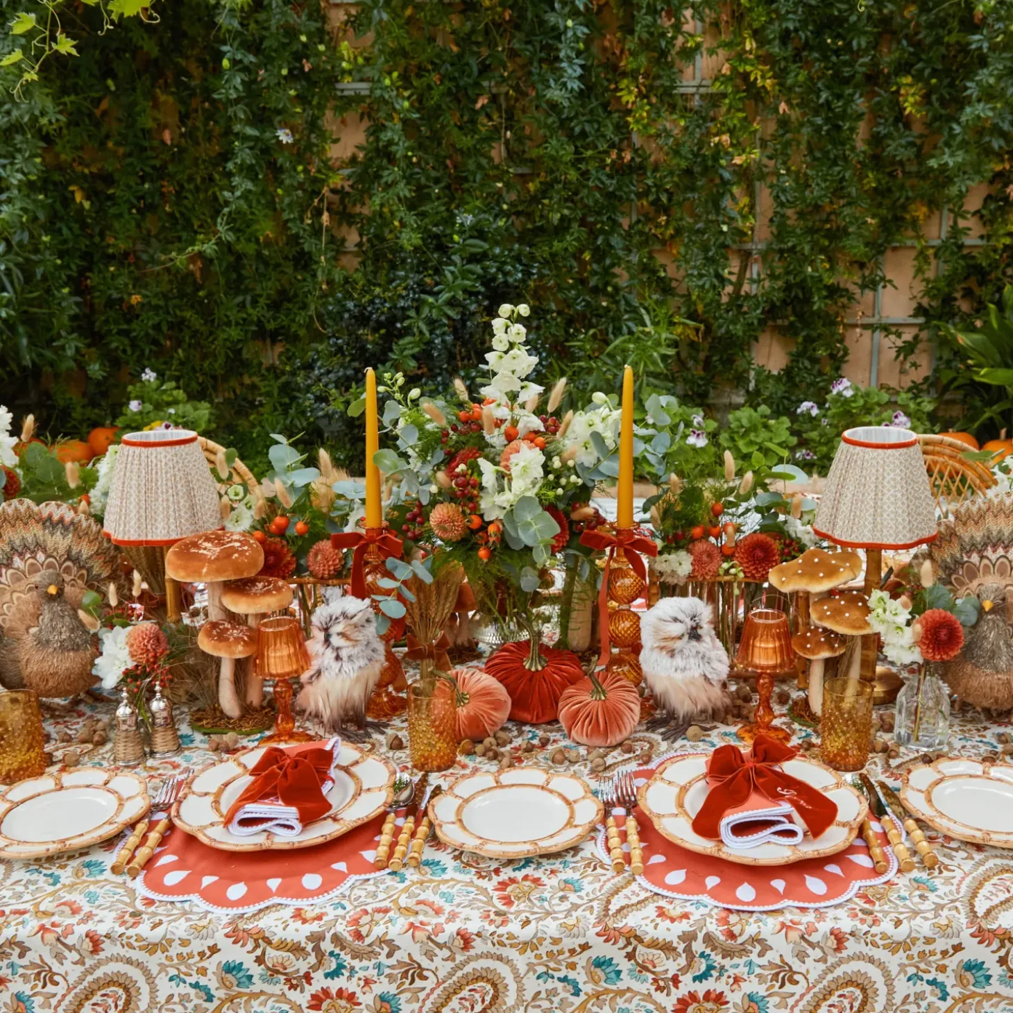 Bettina Burnt Orange Placemats (Set of 4)