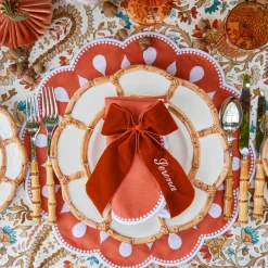 Bettina Burnt Orange Placemats & Napkins (Set of 4)