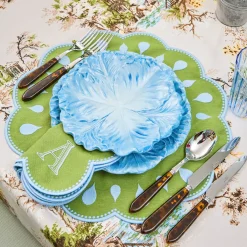 Bettina Green & Blue Placemats & Napkins (Set of 4)