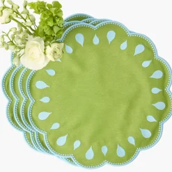 Bettina Green & Blue Placemats (Set of 4)