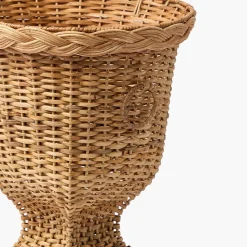 Bettina Rattan Urn & Pedestal