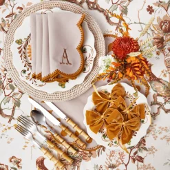 Bettina Taupe & Mustard Napkins (Set of 4)
