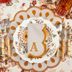 Bettina Taupe & Mustard Placemats & Napkins (Set of 4)