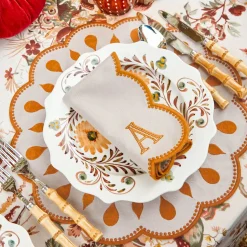 Bettina Taupe & Mustard Placemats & Napkins (Set of 4)