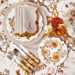 Bettina Taupe & Mustard Placemats & Napkins (Set of 4)