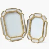 Beveled Edge Mirror Photo Frames (Set of 2)