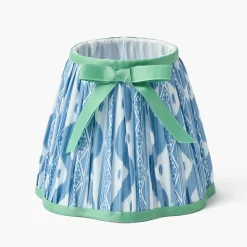 Blue & Green Ikat Bow Lampshade (18cm)