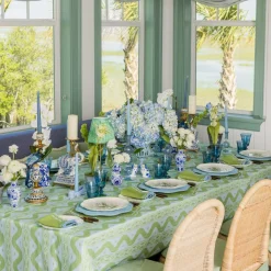 Blue & Green Ikat Tablecloth