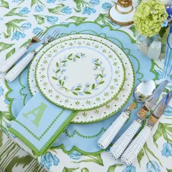 Blue & Green Josephine Garland Dinner & Starter Plates (Set of 8)