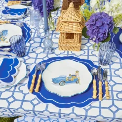 Blue Bamboo Seat Pad Cushion