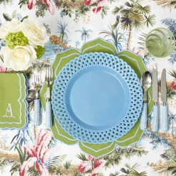 Blue Basketweave Dinner Plate