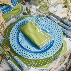 Blue Basketweave Starter Plate