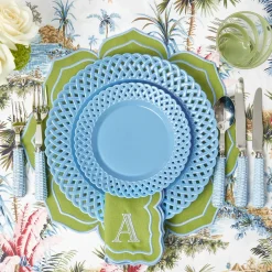 Blue Basketweave Starter Plate