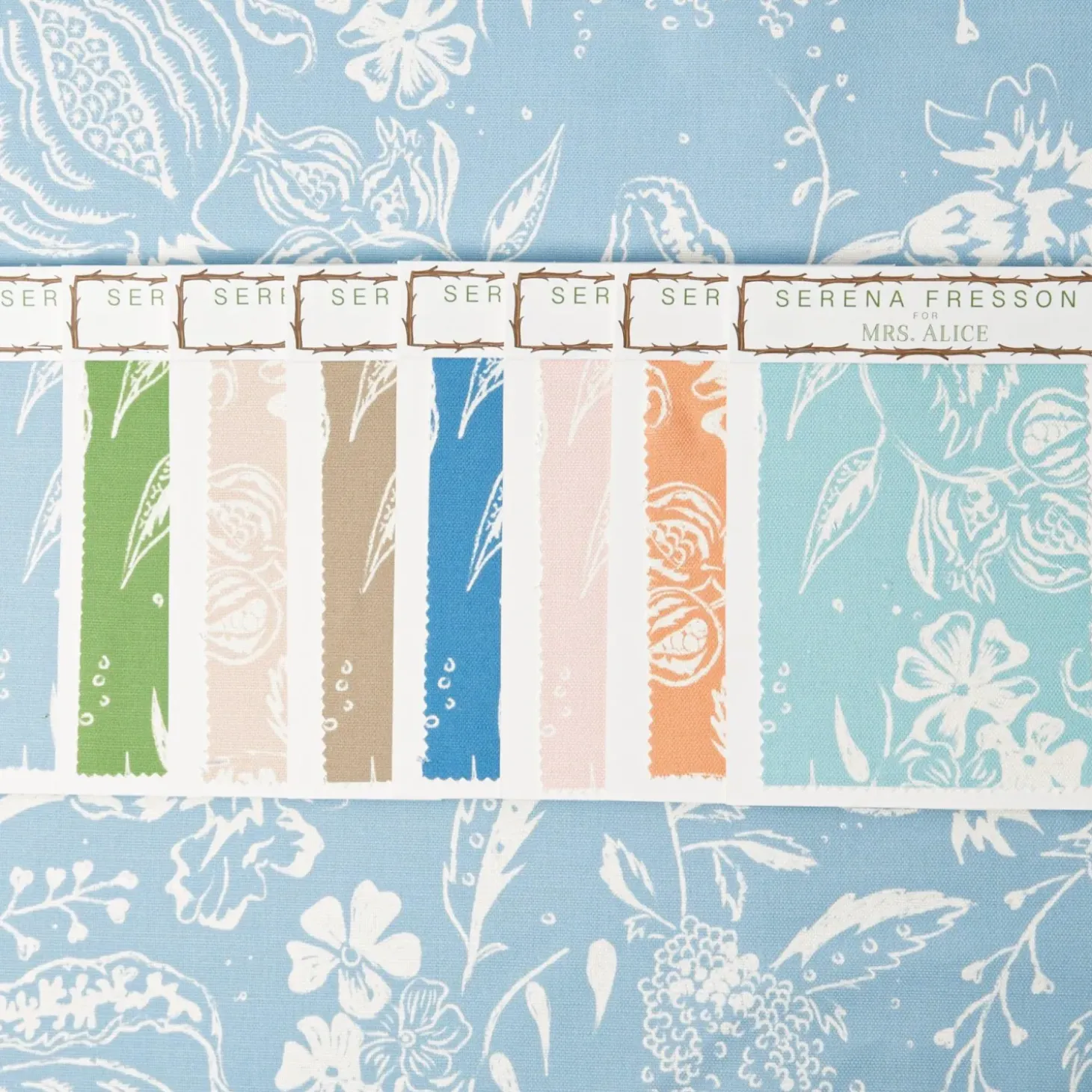 Blue Chelsea Square Fabric
