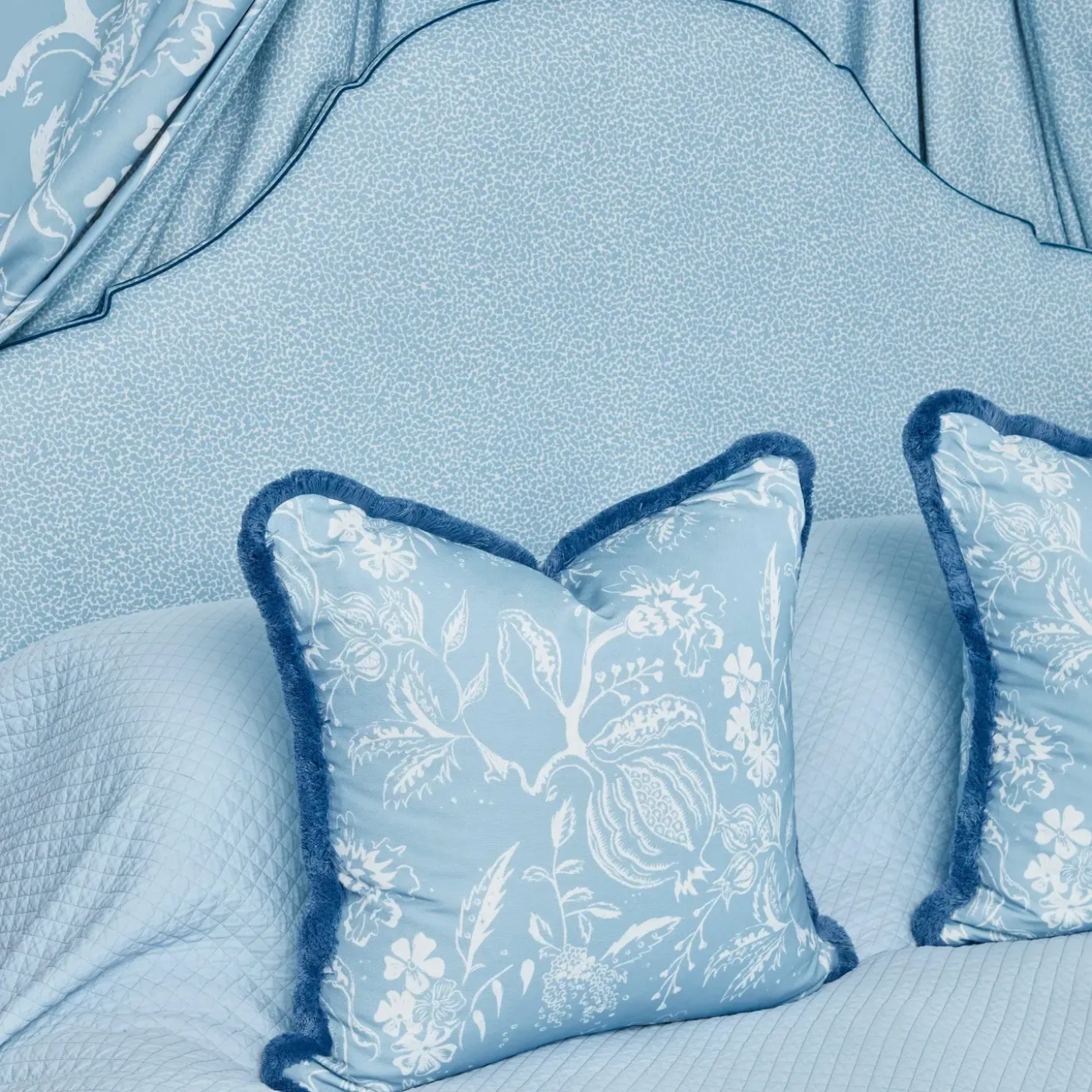 Blue Chelsea Square Fabric