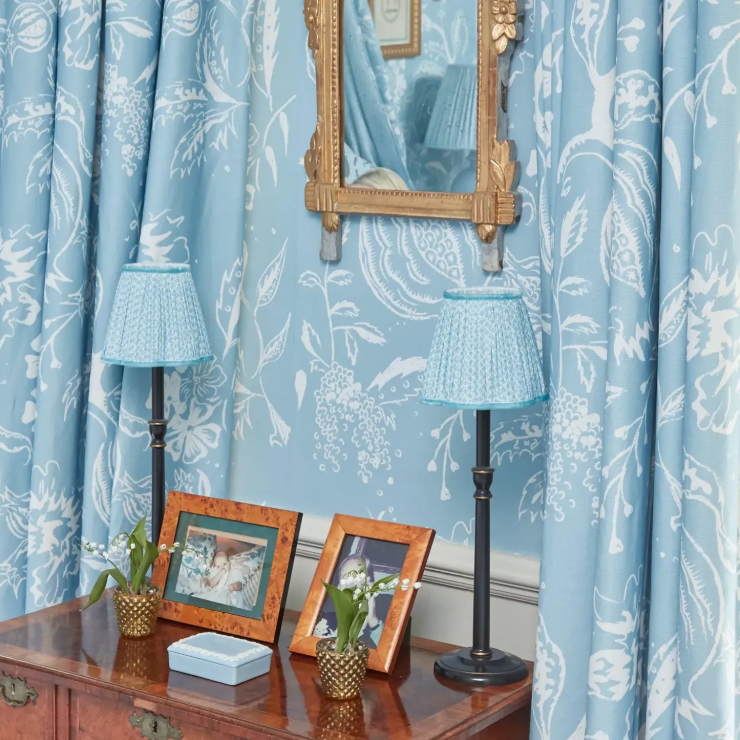 Blue Chelsea Square Fabric