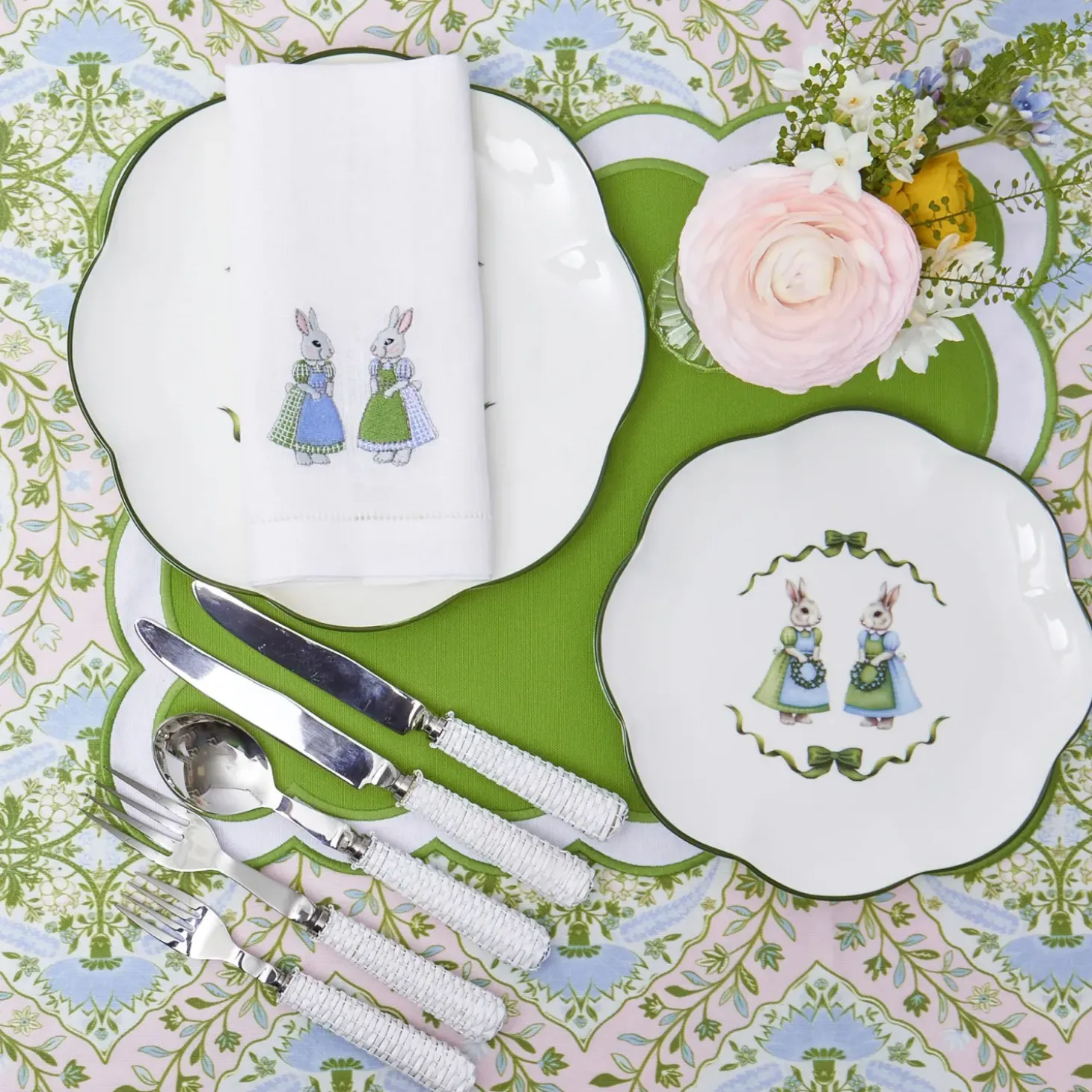 Blue Cottontail Bunny Starter Plate