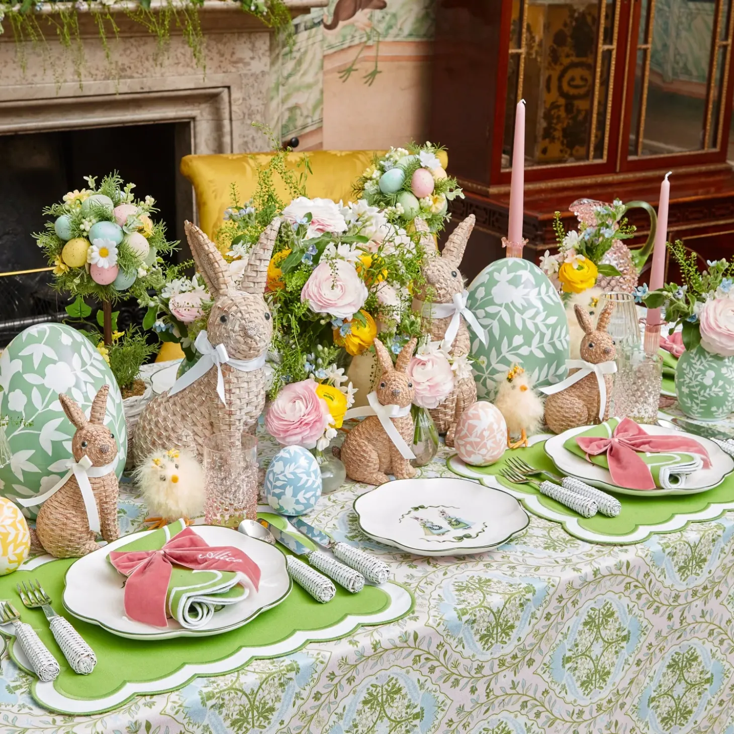 Blue Cottontail Bunny Starter Plate