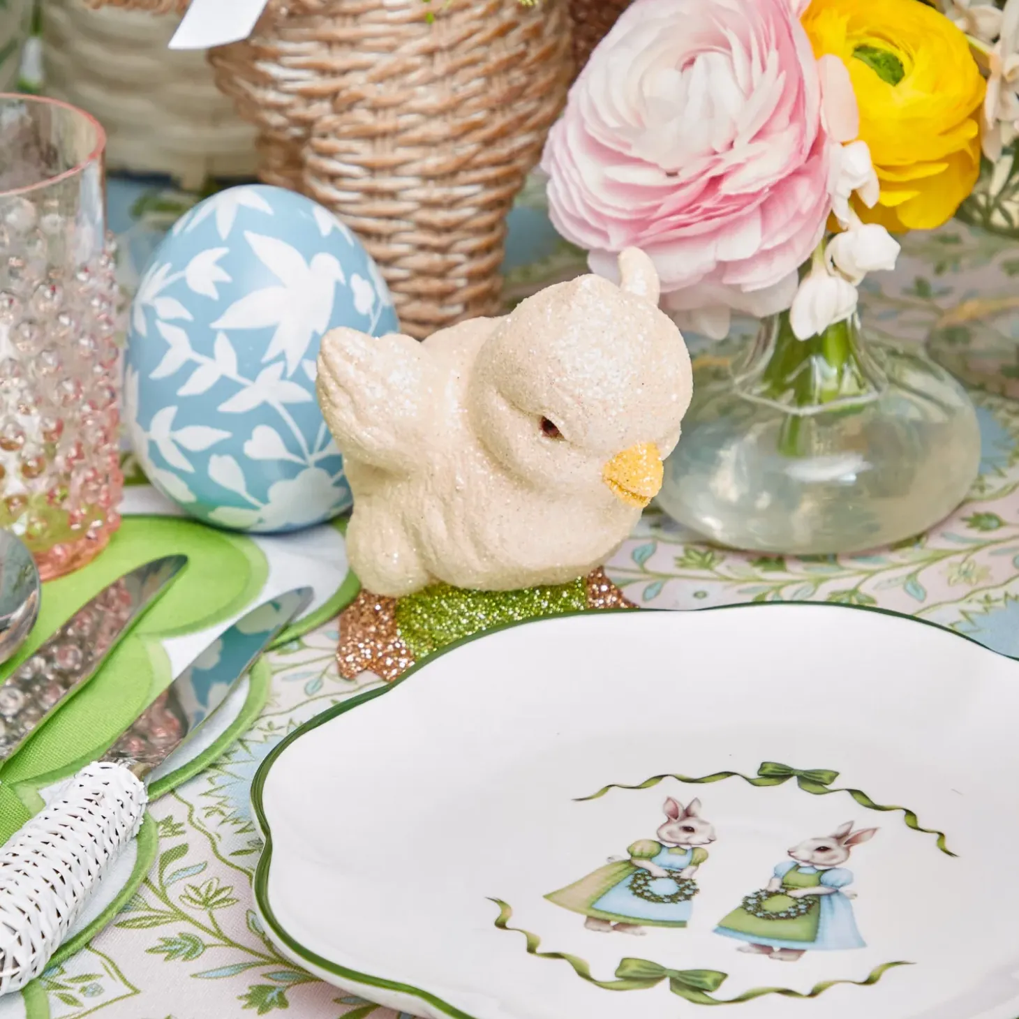 Blue Cottontail Bunny Starter Plate