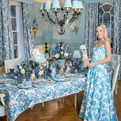 Blue Floral Bunny (Pair)