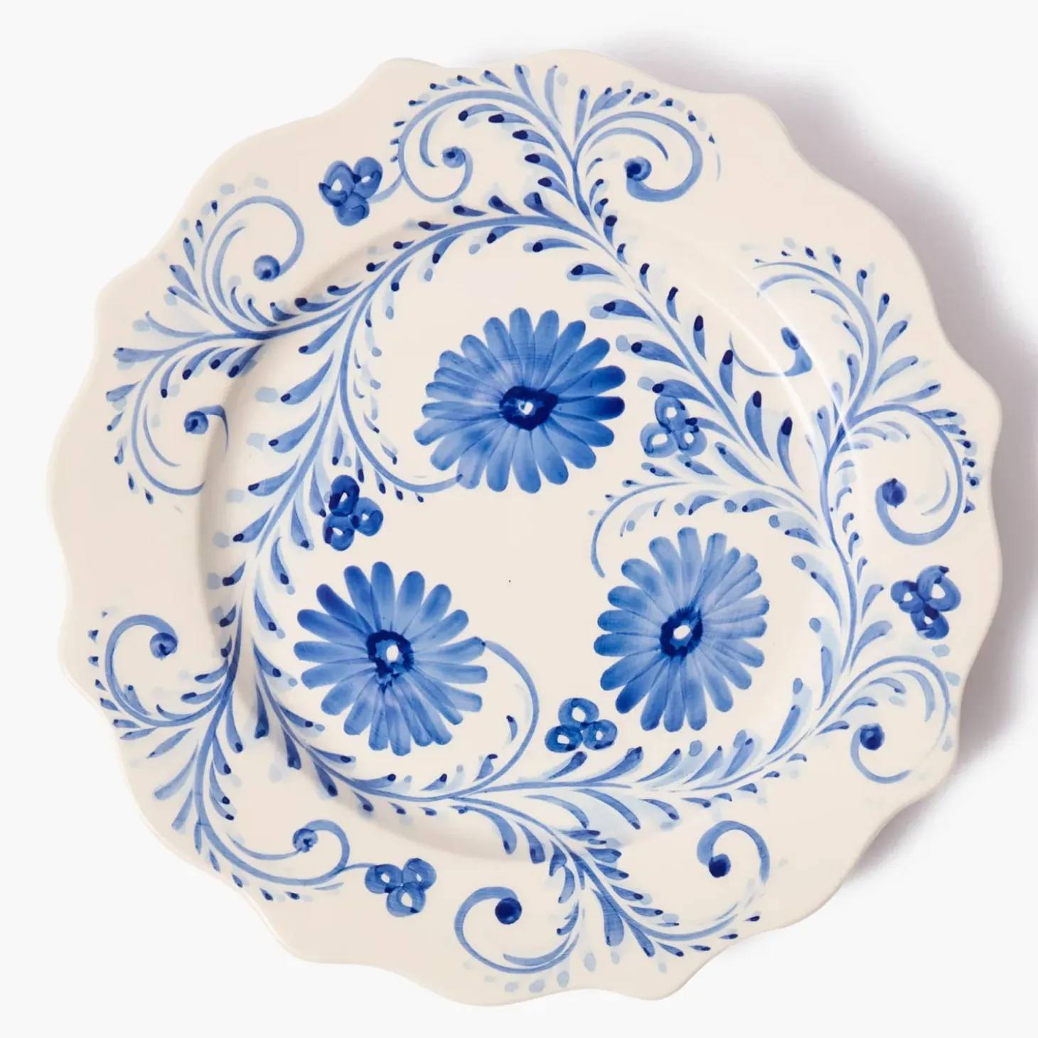 Blue Flowers Dinner Plates (Set of 4)