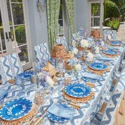 Blue Fringe Napkins (Set of 4)