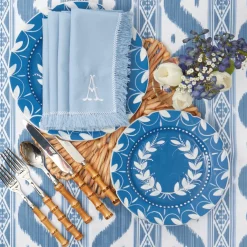 Blue Fringe Napkins (Set of 4)