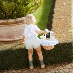 Blue Gingham Basket