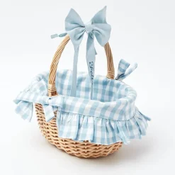 Blue Gingham Basket