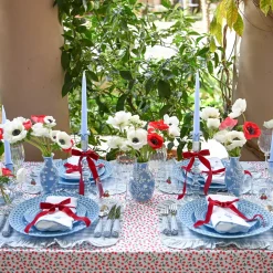 Blue Gingham Ruffle Placemats (Set of 4)
