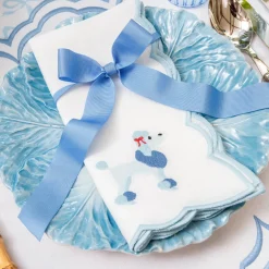 Blue Grosgrain Bow - 20cm (Set of 4)