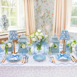 Blue Grosgrain Bow - 20cm (Set of 4)