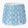 Blue Ikat Deep Scalloped Lampshade (40cm)