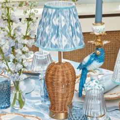Blue Ikat Lampshade (18cm)